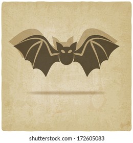 old background with bat - vector illustration