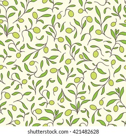 Old background with olive branches
