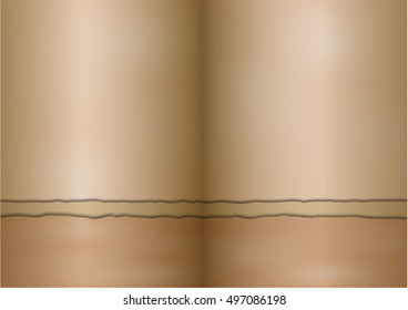 Old background with ripped old paper. Vector illustration.