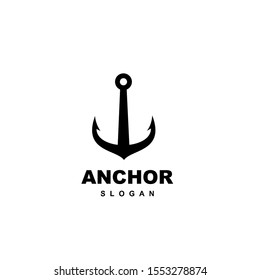 old badge anchor logo icon design vector illustration