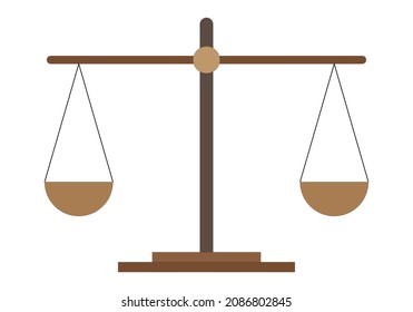 Old balance icon on white background.