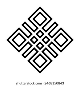 Old baltic Folk star or cross ornamental symbol. Ancient latvian sign