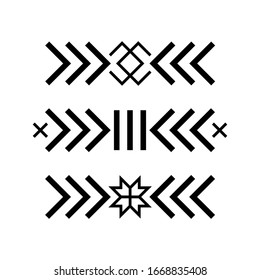 Old baltic Folk star or flower snowflake symbol.