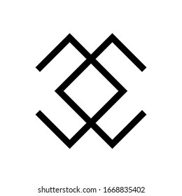 Viejo signo de sapo báltico. Estrella popular o símbolo de flor.
