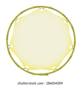 Old bamboo banner frame. Vector EPS 10.