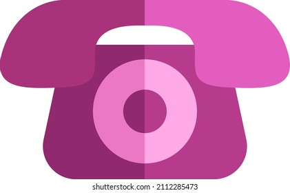 Old banking phone, illustration, vector on a white background.