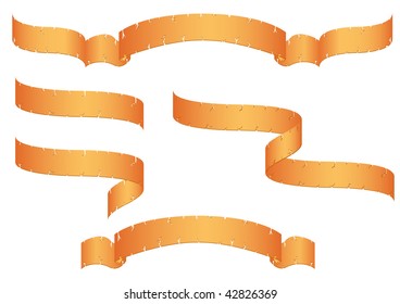 old banners isolated on white background vector illustration