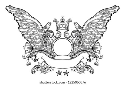 Old banners, ribbons and manuscripts set isolated on white background. Vector illustration.