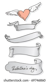 desenhos vetoriais antigos banners para o dia dos namorados