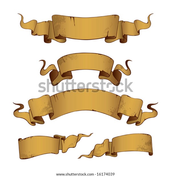 Old Banners Vector Gallery Available Xxl Stock Vector (Royalty Free