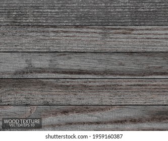 Old  barn boards. Wooden background. Dark grey wood texture, EPS 10 vector. 