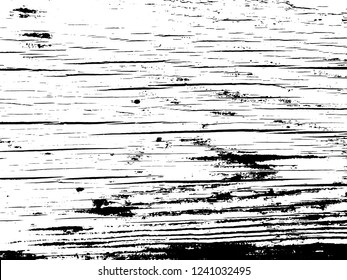 Old Barn Wood Plank Grunge Texture Overlay. Vintage Natural Vector Background With Cracks