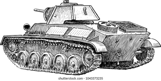 Old Battle Tank Of World War II