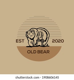 Old Bear company logo vector Eps 10.