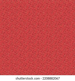 Old bed cover of red color. Rustic wool and cotton fabric. Used cloth texture. Abstract vector.