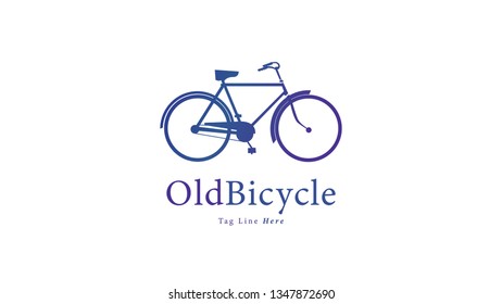 Old bicycle Icon Vector Logo Template - Vector