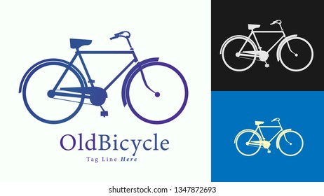 Old bicycle Icon Vector Logo Template - Vector