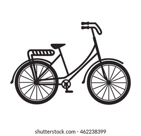 old bicycle retro icon vector illustration design