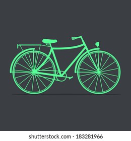 Old Bicycle Vector