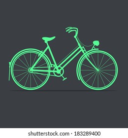  Old bicycle vector