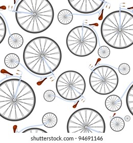 antiguo patrón de bicicletas, textura abstracta sin fisuras; ilustración de arte vectorial; la imagen contiene transparencia