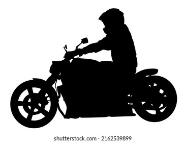 Old big bike and man white background