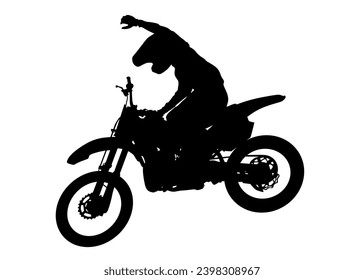 Old big bike and man white background