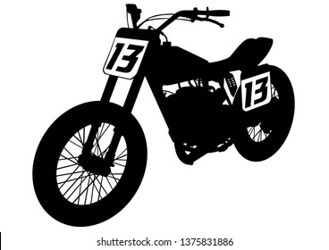 Old big bike on white background