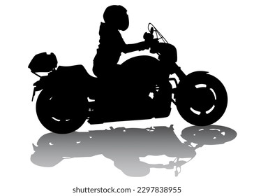 Old big bike on white background