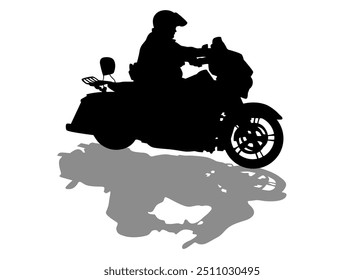 Old big bike on white background
