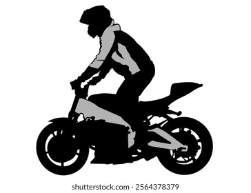 Old big bike on white background