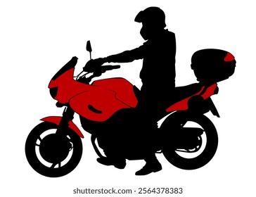 Old big bike on white background