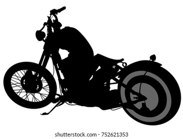 Old Big Bike On White Background Stock Vector (Royalty Free) 752621353 ...