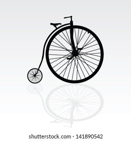 old bike vector illustration