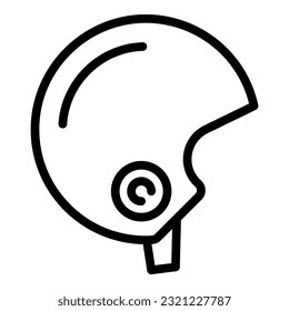 Old biker helmet icon outline vector. Motor gear. Engine gear