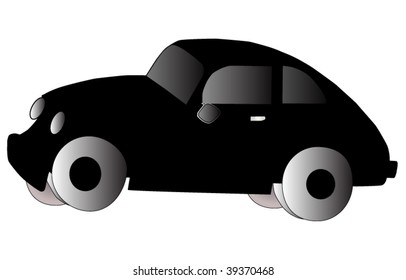 old black car