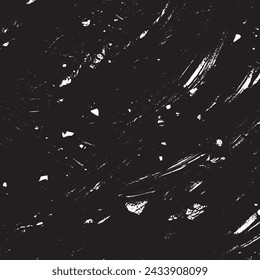 Old Black Empty Aged Damaged Paper Cardboard Photo Card. Rough Grunge Shabby Scratched Torn Ripped Texture. Distressed Overlay Surface. High Quality.