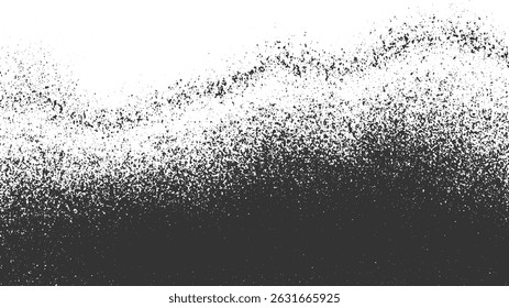 Textura negra vieja del grunge que presenta el modelo de capa erosionado oscuro y el polvo en Vector transparente del fondo
