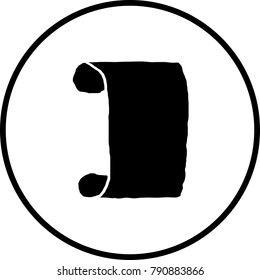 altes Symbol für leeres Papier oder Pergament