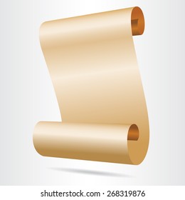 Old blank paper script.  Vector illustration. 