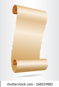 Old blank paper script.  Vector illustration. 