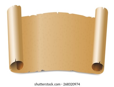 Old blank paper script.  Vector illustration. 