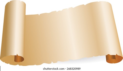 Old blank paper script.  Vector illustration. 