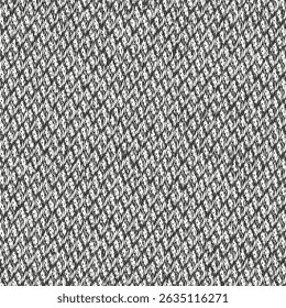Manto velho tecido de lã e algodão, com uma espécie de padrão chevron. Textura de tapete cinza. Fundo de malha. Vetor abstrato sem emenda.