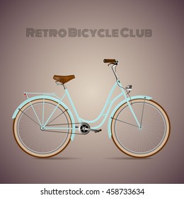 The old blue classic bicycle.