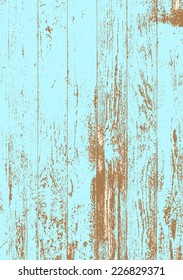 Old blue grunge texture wood. Vector illustration