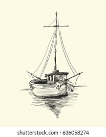 Similar Images, Stock Photos & Vectors of Hand Drawn Boat - 84825130