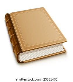 Old Book With Blank Cover - Vector Illustration