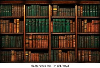 Old book collection in library