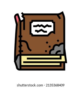 old book color icon vector. old book sign. isolated symbol illustration
